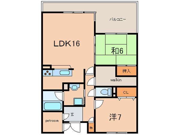 白鷹苦楽園マンションの物件間取画像